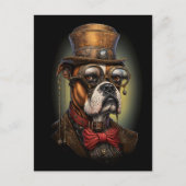 Regal Steampunk Boxer Dog In Pet Goggles Stropdas Briefkaart (Voorkant)