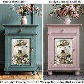 Regal Steampunk Polar Beer, Floral CA9 Decoupage Tissuepapier