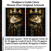 Regal Steampunk Tabby Cat Portrait DV2B Decoupage Tissuepapier