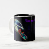 Regal Swan Abstract Art gepersonaliseerd Tweekleurige Koffiemok (Voorkant links)