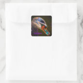 Regal Swan Abstracte Art Natuur Gepersonaliseerd Vierkante Sticker (Tas)