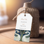 Regal Swan Pair Bruiloft Gift Label Cadeaulabel
