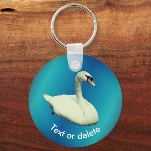 Regal Swan Wildlife Animal Personalized Sleutelhanger (Achterkant)
