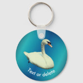 Regal Swan Wildlife Animal Personalized Sleutelhanger (Achterkant)