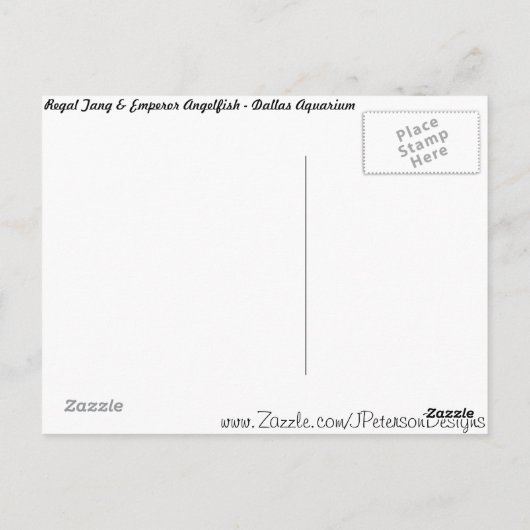 Regal Tang en keizer Angelfish # 2 Briefkaart (Achterkant)