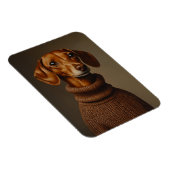 Regal Teckel in een Turtleneck Magneet (Rechterzijde)