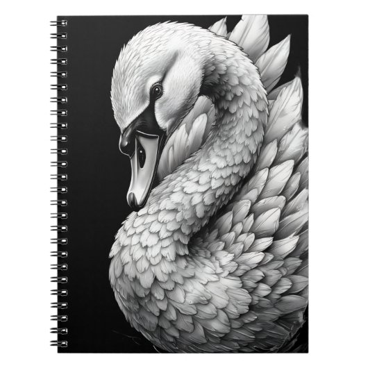 Regal the White Swan - Spiral Notebook Notitieboek (Voorkant)
