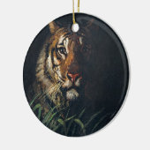 Regal Tiger Gaze - Retro Art Ornament (Links)