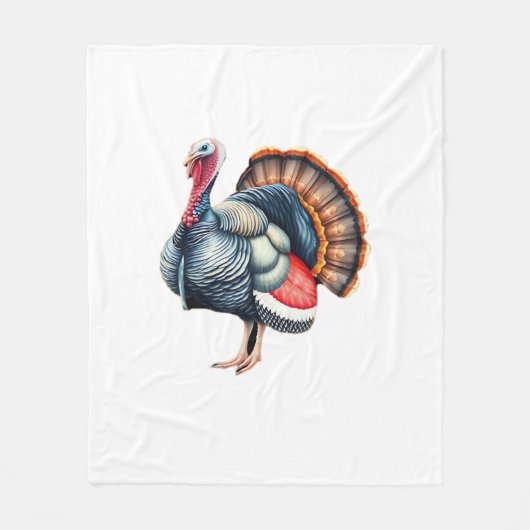 Regal Turkey Display Art Classic T-shirt Fleece Deken (Voorkant)