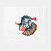 Regal Turkey Display Art Classic T-shirt Fleece Deken (Voorkant (Horizontaal))