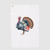 Regal Turkey Display Art Classic T-shirt Golfhanddoek (Voorkant)