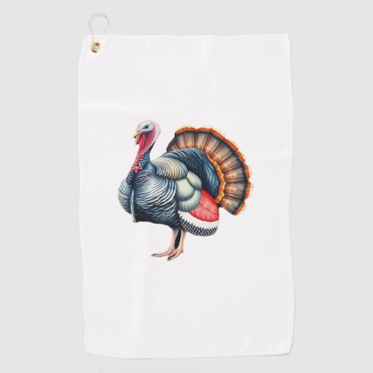 Regal Turkey Display Art Classic T-shirt Golfhanddoek (Voorkant)