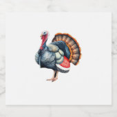 Regal Turkey Display Art Classic T-shirt Sparkling Wijnetiket (Enkel label)