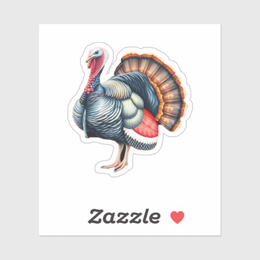 Regal Turkey Display Art Classic T-shirt Sticker (Vel)