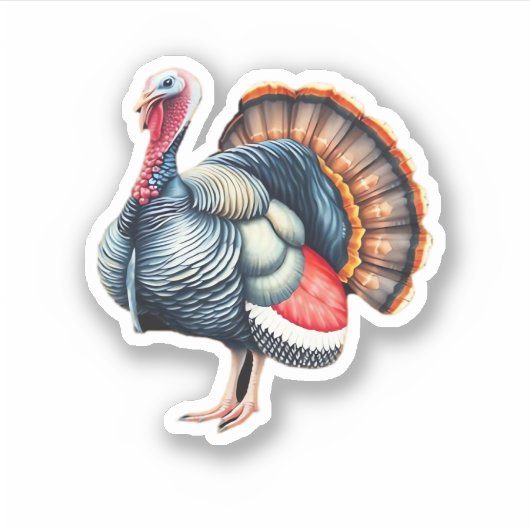 Regal Turkey Display Art Classic T-shirt Sticker (Voorkant)