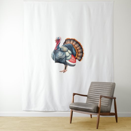 Regal Turkey Display Art Classic T-shirt Wandkleed (In situ)