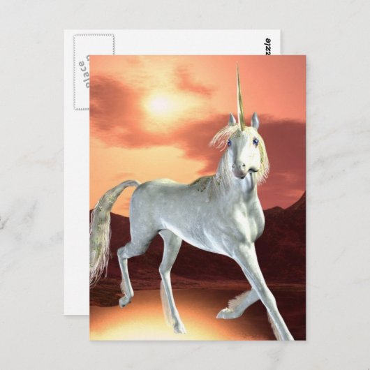Regal Unicorn Briefkaart (Voorkant / Achterkant)