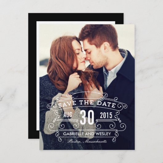 Regal Union Save the Date Briefkaart (Voorkant / Achterkant)