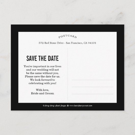Regal Union Save the Date Briefkaart (Achterkant)
