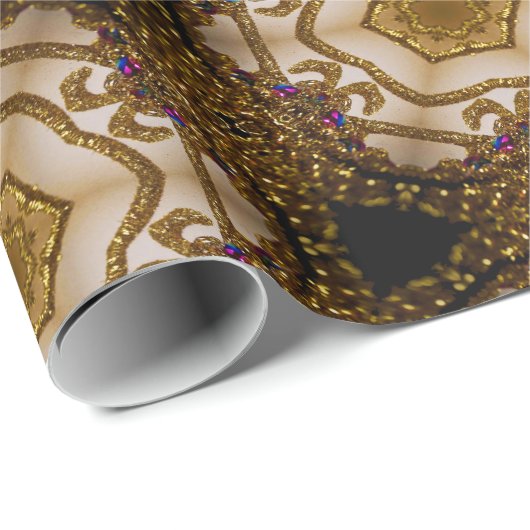 Regal Victoriaans Kerstmis Cadeaupapier (Rol Hoek)