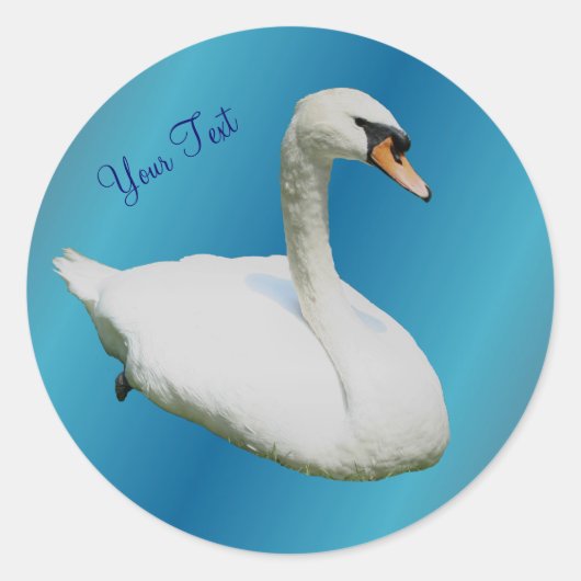 Regal White Swan Animal Sticker (Voorkant)