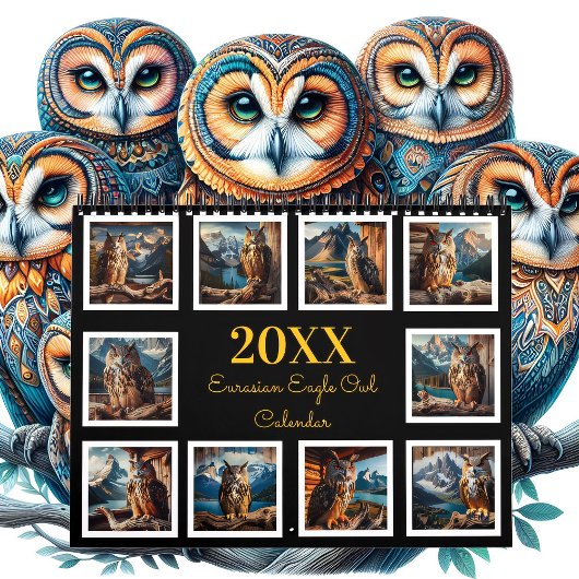Regal Wings: A Eurasian Eagle Owl Year 20XX Kalender