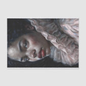 Regal Woman In Ruffled Gown Decoupage Tissuepapier (Voorkant)