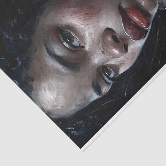 Regal Woman In Ruffled Gown Decoupage Tissuepapier (Detail)