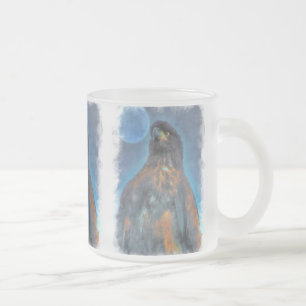 Regal Young Bald Eagle en Moon Painting Matglas Koffiemok