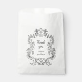Regal Zwart en Wit |  barok Lijst Bedankzakje (Voorkant)