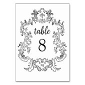 Regal Zwart en Wit |  barok Lijst Kaart (Achterkant)