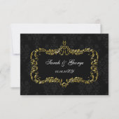 regal zwart goud rsvp kaarten Standaard 3.5 x 5 (Voorkant)