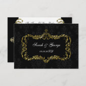 regal zwart goud rsvp kaarten Standaard 3.5 x 5 (Voorkant / Achterkant)