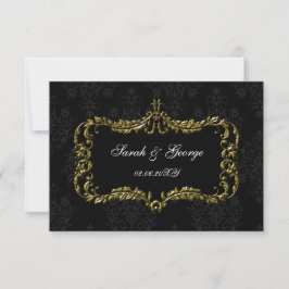 regal zwart goud rsvp kaarten Standaard 3.5 x 5 Kaartje