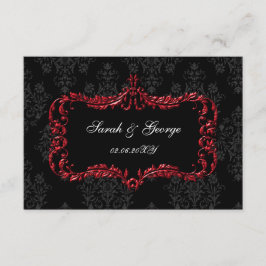 regal zwart rood rsvp kaarten Standaard 3.5 x 5 Kaartje
