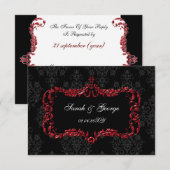 regal zwart rood rsvp kaarten Standaard 3.5 x 5 Kaartje (Voorkant / Achterkant)