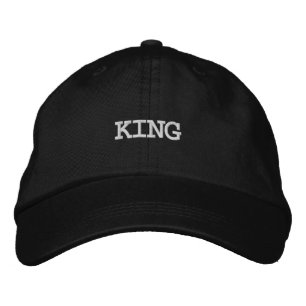Regal Zwart Verstelbaar Pet met Elegant King Print