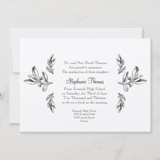 Regale kennisgeving of uitnodiging (Voorkant)