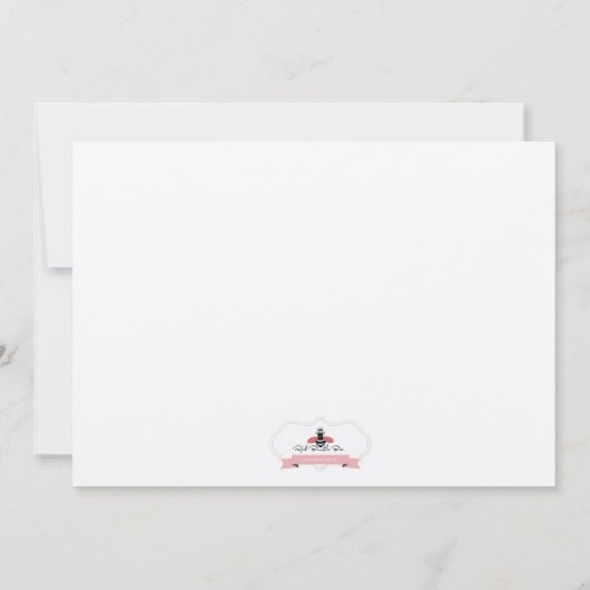 Regale kennisgeving of uitnodiging (Achterkant)