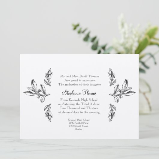 Regale kennisgeving of uitnodiging (Staand voorkant)