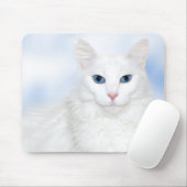 Regale witte kat muismat (Met muis)