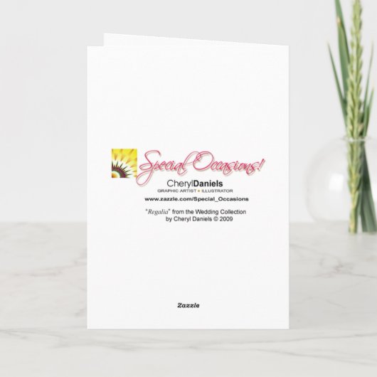 Regalia - Save the Date (Zwart/Tan) Aankondiging (Achterkant)