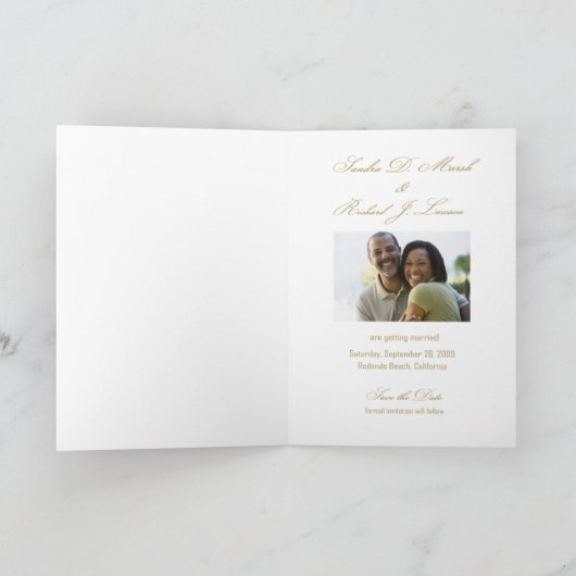 Regalia - Save the Date (Zwart/Tan) Aankondiging (Binnen)