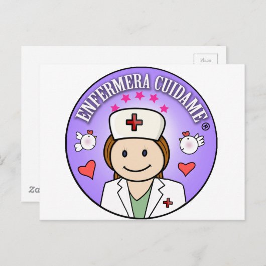 Regalitos para Enfermeras Enfermera Cuidame Briefkaart (Voorkant / Achterkant)