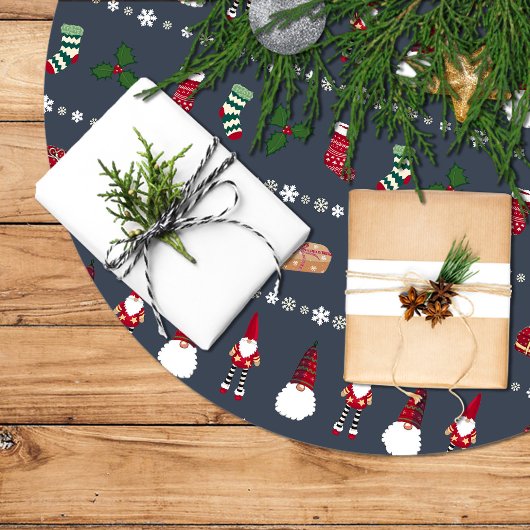 Regalos de navidad, Santa Claus y copos de nieve Kerstboom Rok