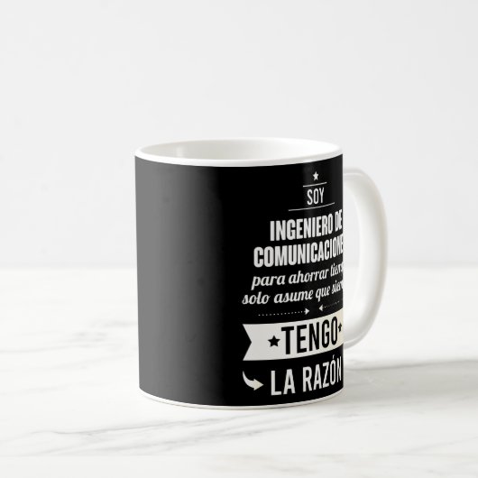 Regalos Para Ingeniero de Comunicaciones - Koffiemok (Voorkant rechts)