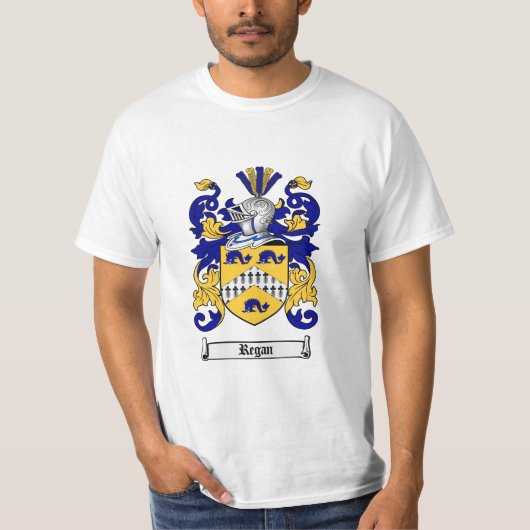 Regan Family Crest - Regan Coat of Arms T-shirt (Voorkant)