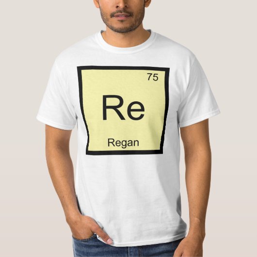 Regan Name Chemistry Element Periodic Table T-shirt (Voorkant)