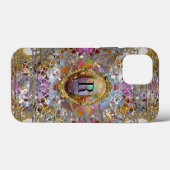 Regardez dans kaléidoscope Elegant Girly Monogram Case-Mate iPhone Case (Achterkant (horizontaal))