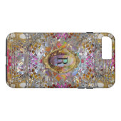Regardez dans kaléidoscope Elegant Girly Monogram Case-Mate iPhone Case (Achterkant (Horizontaal))